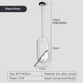 Modern minimalist gold & black bird led pendant lamp bedroom light