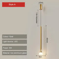 Minimalist black & gold led pendant lamp for bedroom living room