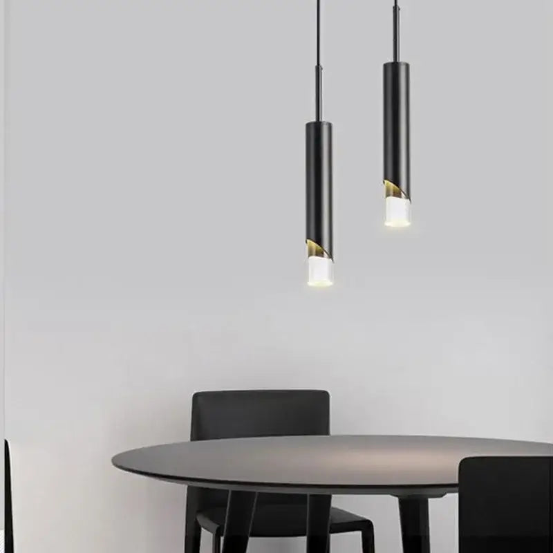 Modern black & gold led pendant lamps kitchen chandelier