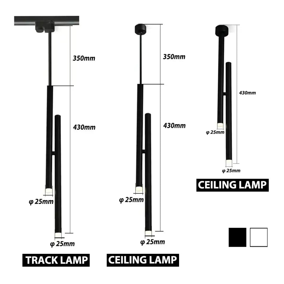 Minimalist white adjustable led pendant light for living room