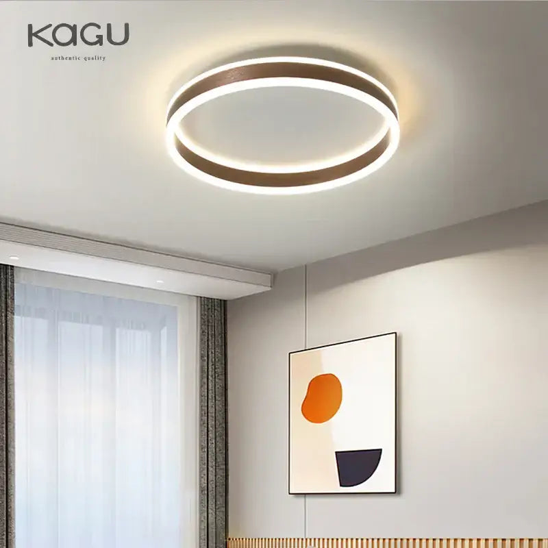 Modern black & white circular led pendant light dining room