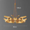 Modern petal brushed gold & matte black led pendant light dining room
