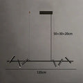 Modern black minimalist led pendant light dining room adjustable