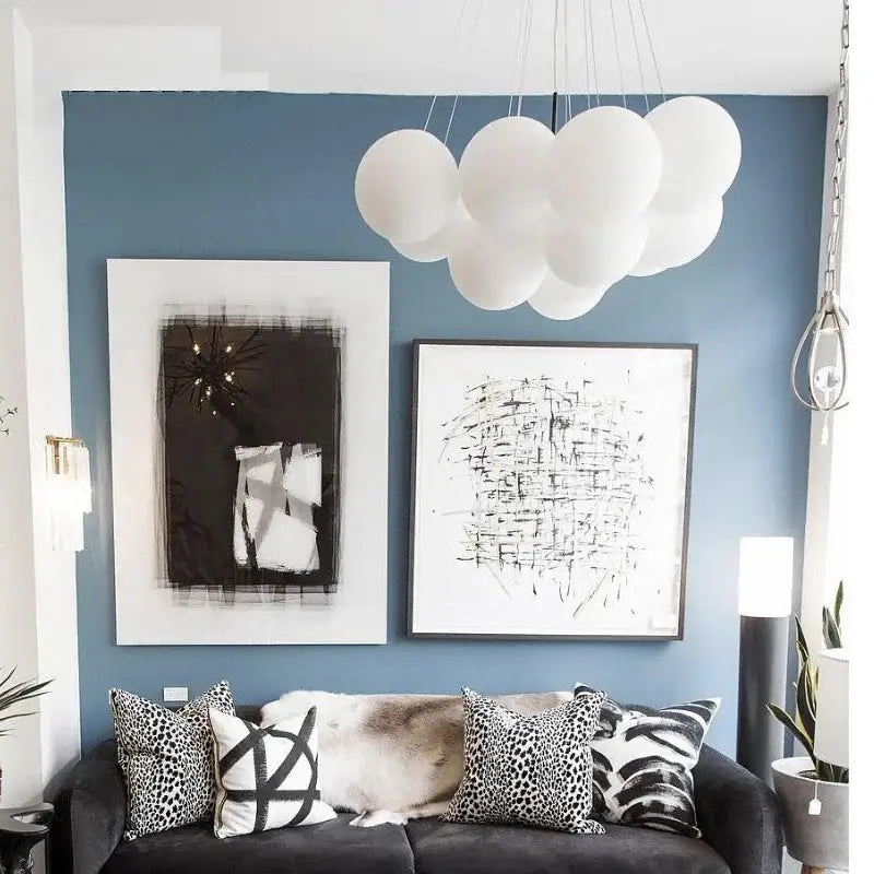 Modern cloud white led pendant light chandelier living room