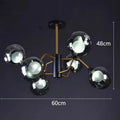 Modern brass & black led pendant light chandeliers dining room