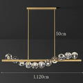 Modern gold crystal led pendant light for dining room