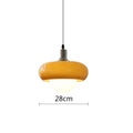 Modern yellow glass led pendant light for bedroom and dining room
