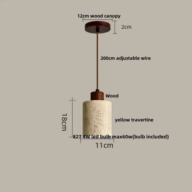Minimalist beige & dark brown led pendant light kitchen luminaire