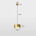 Modern cylindrical led pendant lights for kitchen and living room