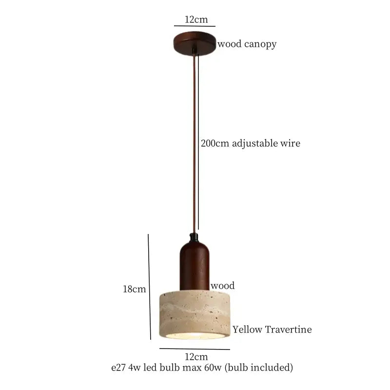 Modern wood and concrete led pendant light kitchen decorbites