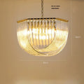 Postmodern gold & silver led chandelier foyer glass tube light