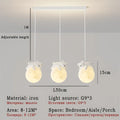 Cute white polar bear rabbit chandelier pendant light bedroom