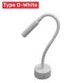 Flexible black & white led reading wall lamp for bedroom study