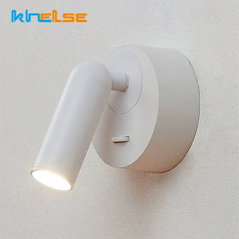 Modern white led reading wall lamp bedroom sconce