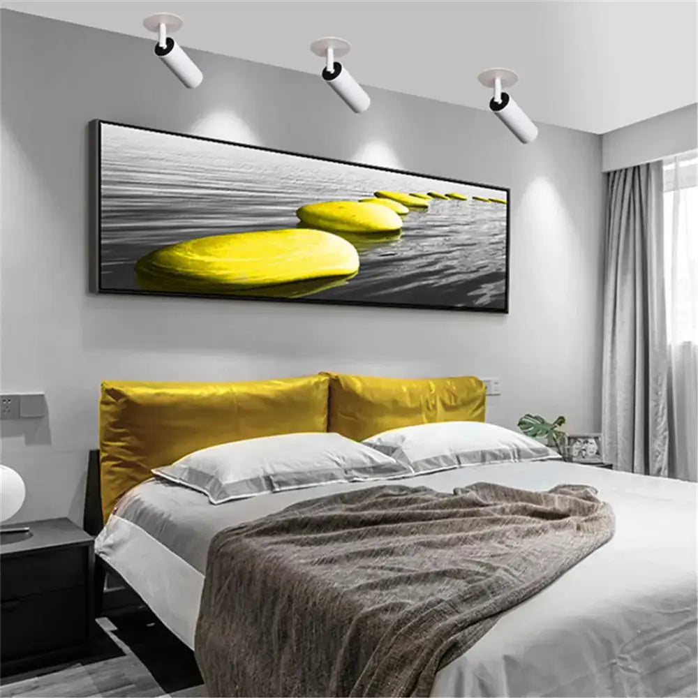 Modern cylindrical black & white led recessed ceiling lights kitchen
