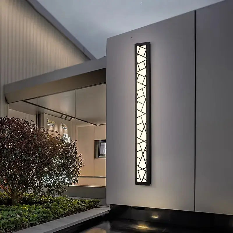 Modern black led rectangle wall lamp parlor room sconce