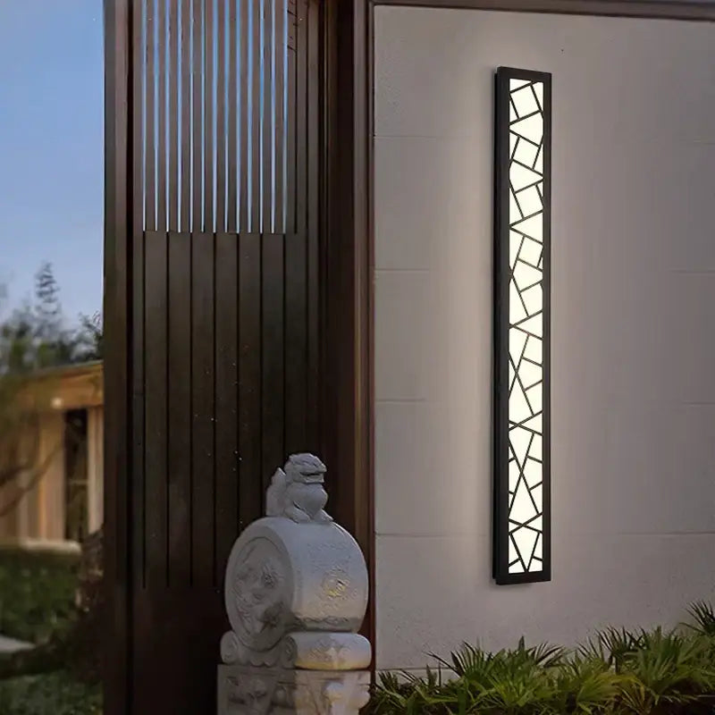 Modern black led rectangle wall lamp parlor room sconce