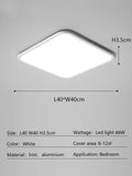 Modern minimalist white rectangular ceiling light for living room