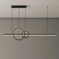 Modern black & gold led restaurant island pendant dining room light