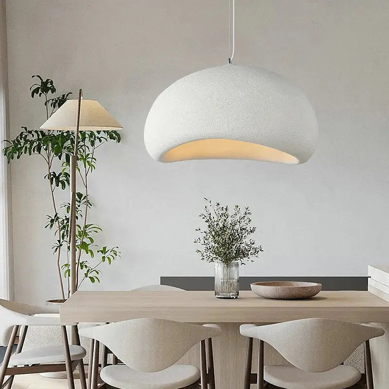 Modern speckled gray and yellow pendant light dining room led restaurant