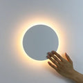 Modern black rgb round wall lights bedroom touch control lamp