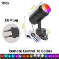 Modern black led rgb spotlight remote control bar light