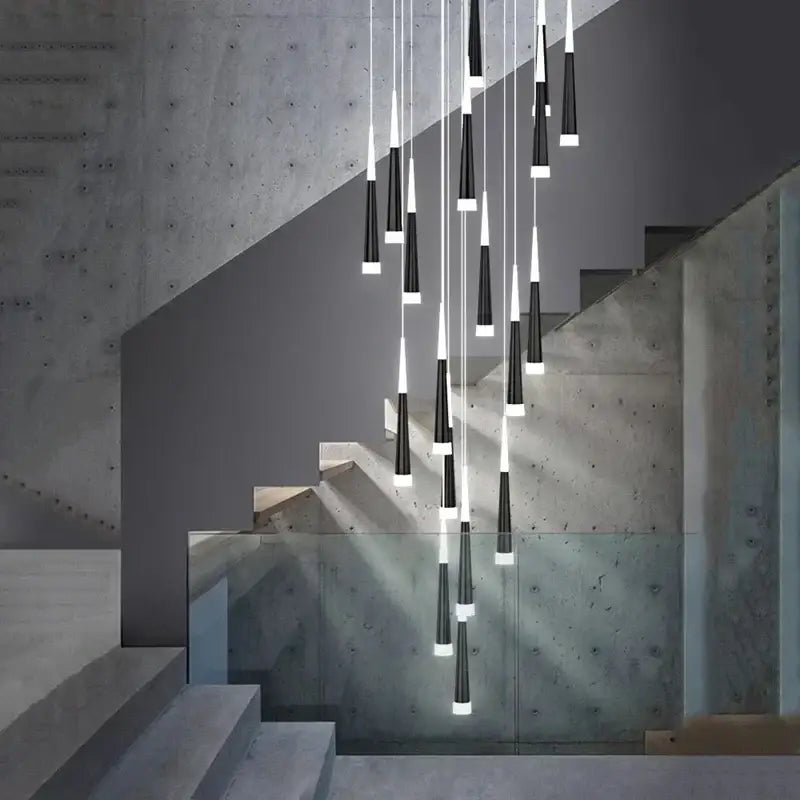 Modern gold led ring chandelier living room pendant light