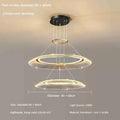 Modern gold & white woven mesh led ring chandelier living room