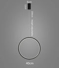 Minimalist black led ring chandelier living room pendant light