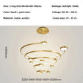 Modern black led ring chandelier dining room hanging light