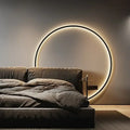 Modern oval led ring wall lamp bedroom mirror sconce
