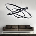 Modern bronze led rings ceiling chandelier for living room