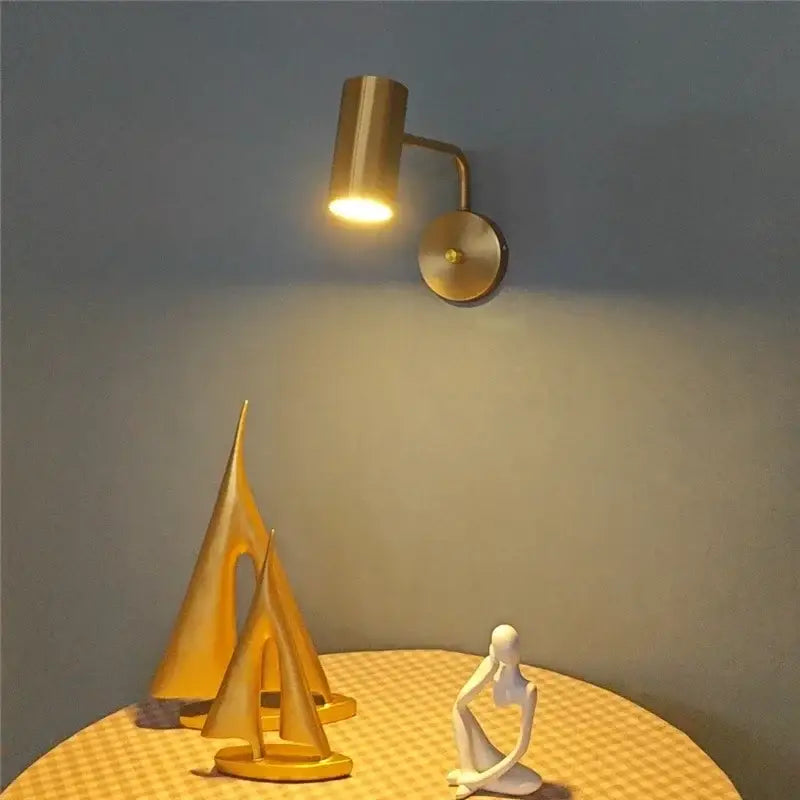 Modern brass rotatable wall lamps bedroom reading light