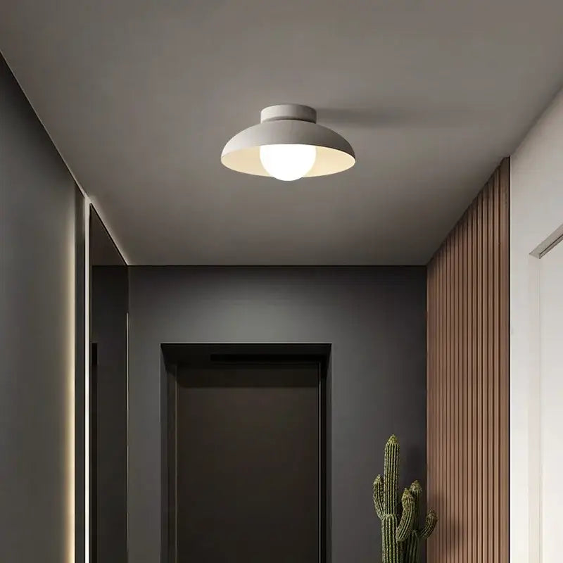 Modern minimalist white led round ceiling light bedroom fixture