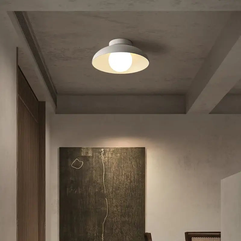 Modern minimalist white led round ceiling light bedroom fixture