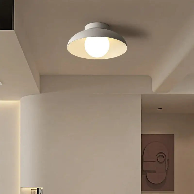 Modern minimalist white led round ceiling light bedroom fixture
