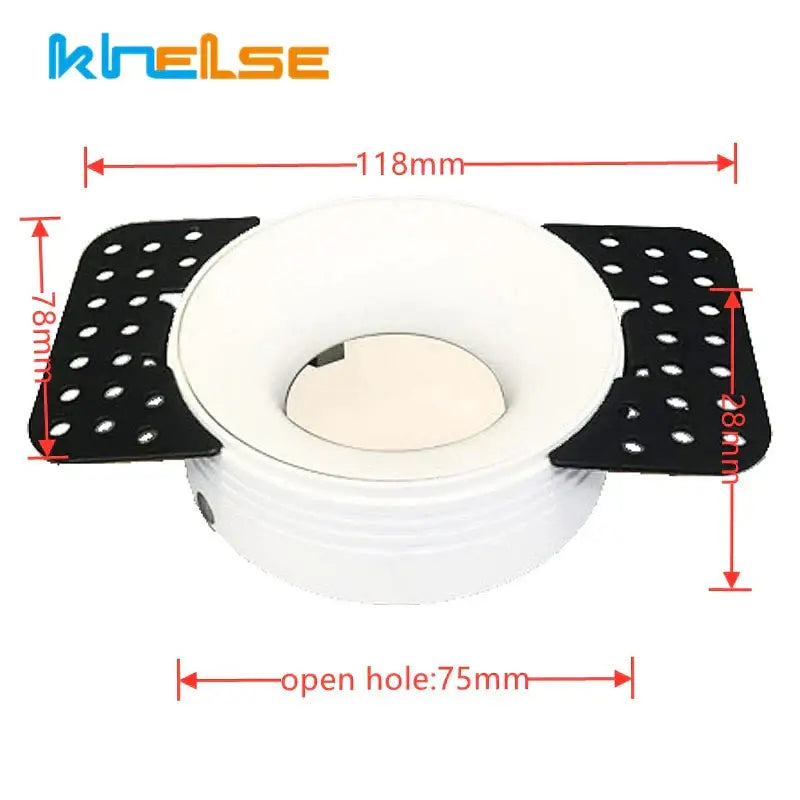 Modern white and gold round recessed ceiling mount – kitchen light set
