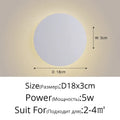 Modern black & white led round touch wall lamps for bedroom