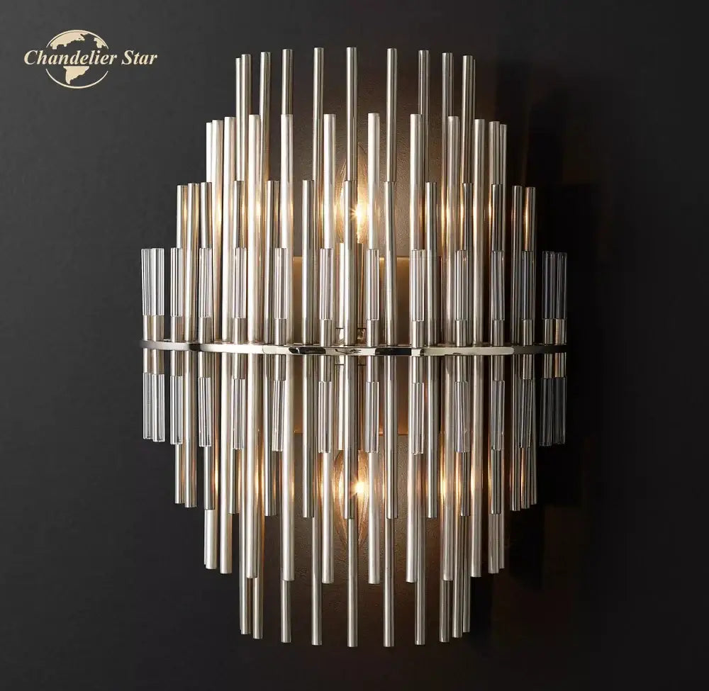 Modern chrome radial decorbites led sconce lamp for bedroom