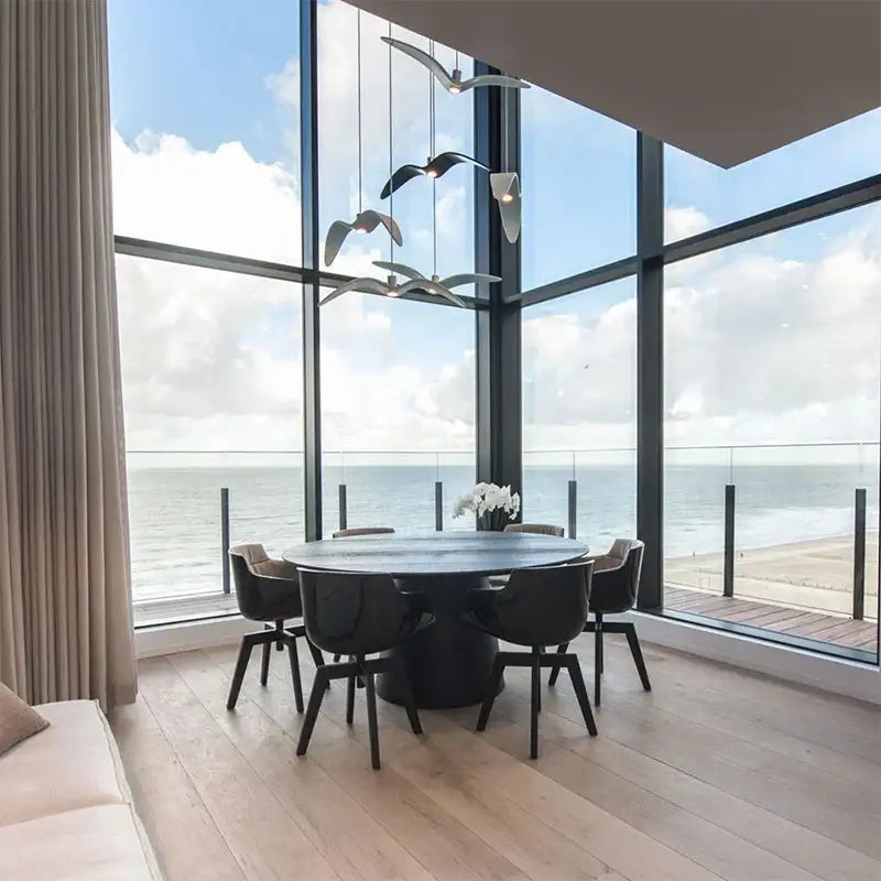 Modern white led seagull chandelier – dining room pendant light