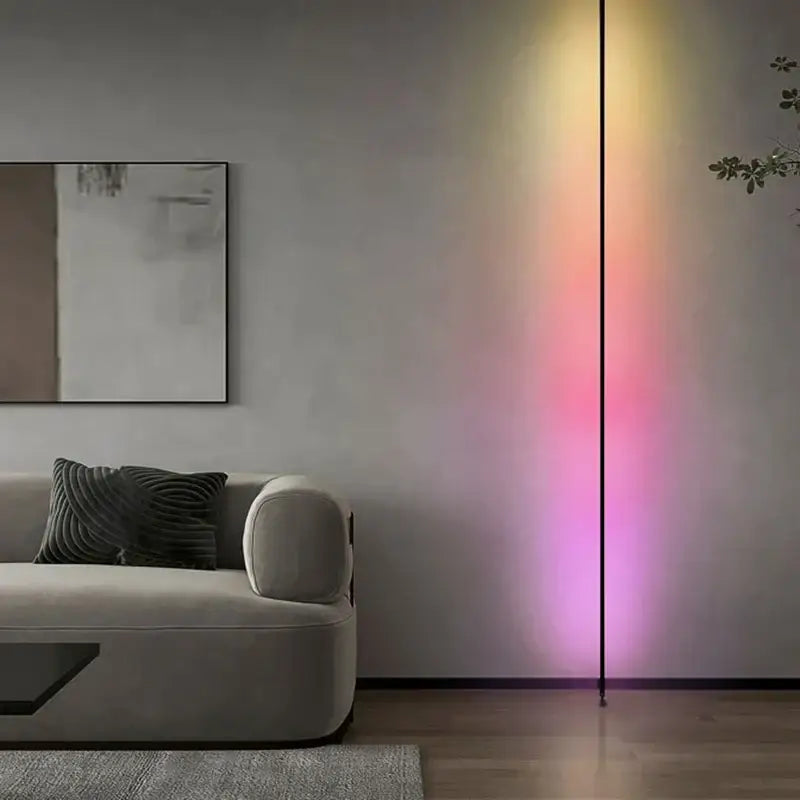 Minimalist led skyline steel pendant lights living room remote control