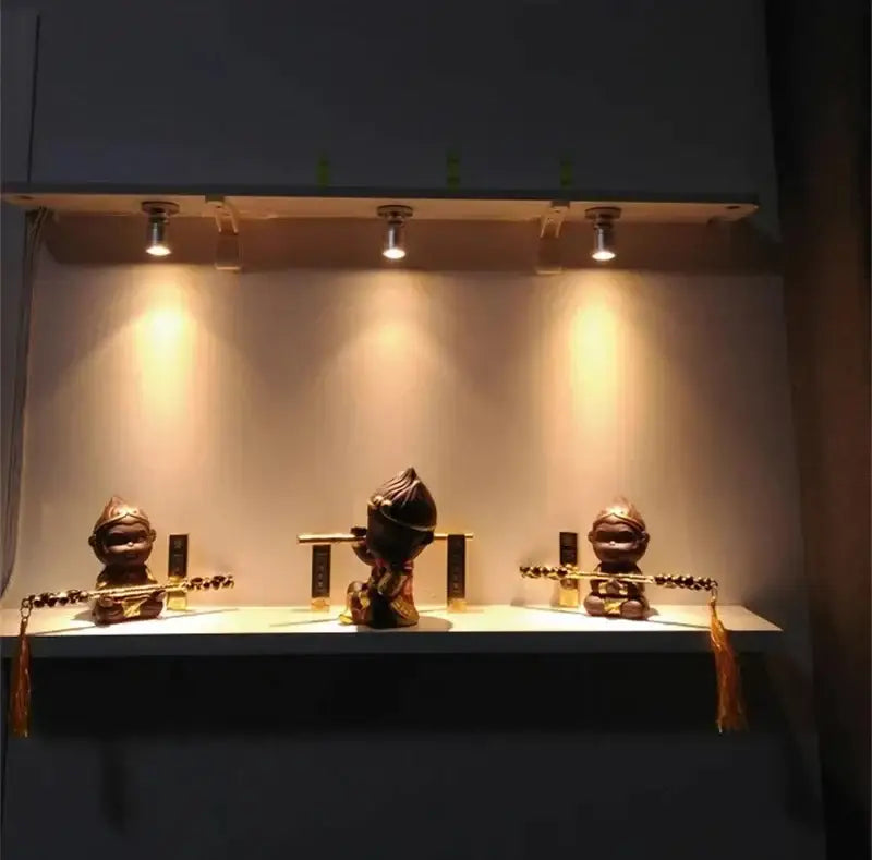 Modern black usb led spotlight showcase and cabinet light