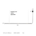 Modern minimalist white & black led square sensor chandelier living room