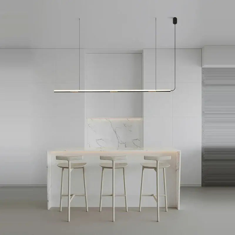 Modern minimalist white & black led square sensor chandelier living room