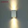 Modern black & gold led square wall lamp bedroom up down spot light