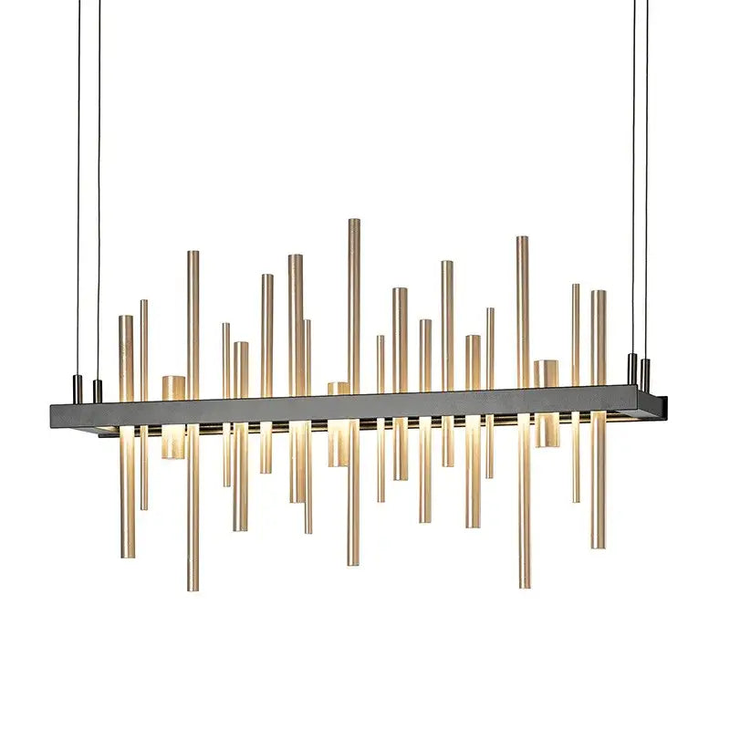 Modern geometric silver stainless steel led pendant light living room
