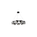 Modern black led straight line ceiling chandelier dining room light