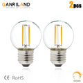 Retro edison g40 led string lights bedroom warm white glass globe