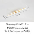 Modern minimalist brushed metallic led strip chandelier aisle light