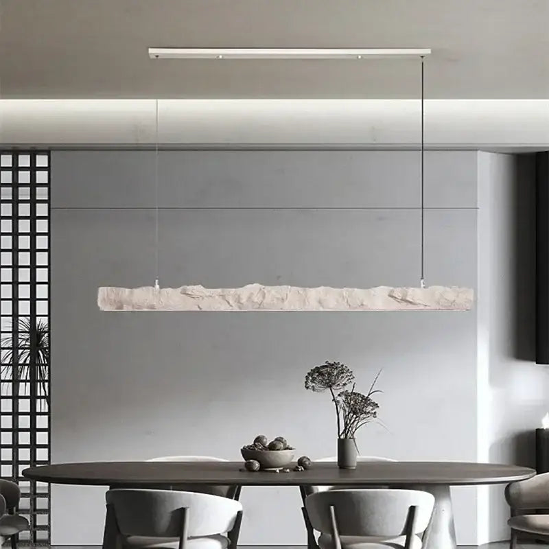 Modern off white strip chandelier pendant lights dining room